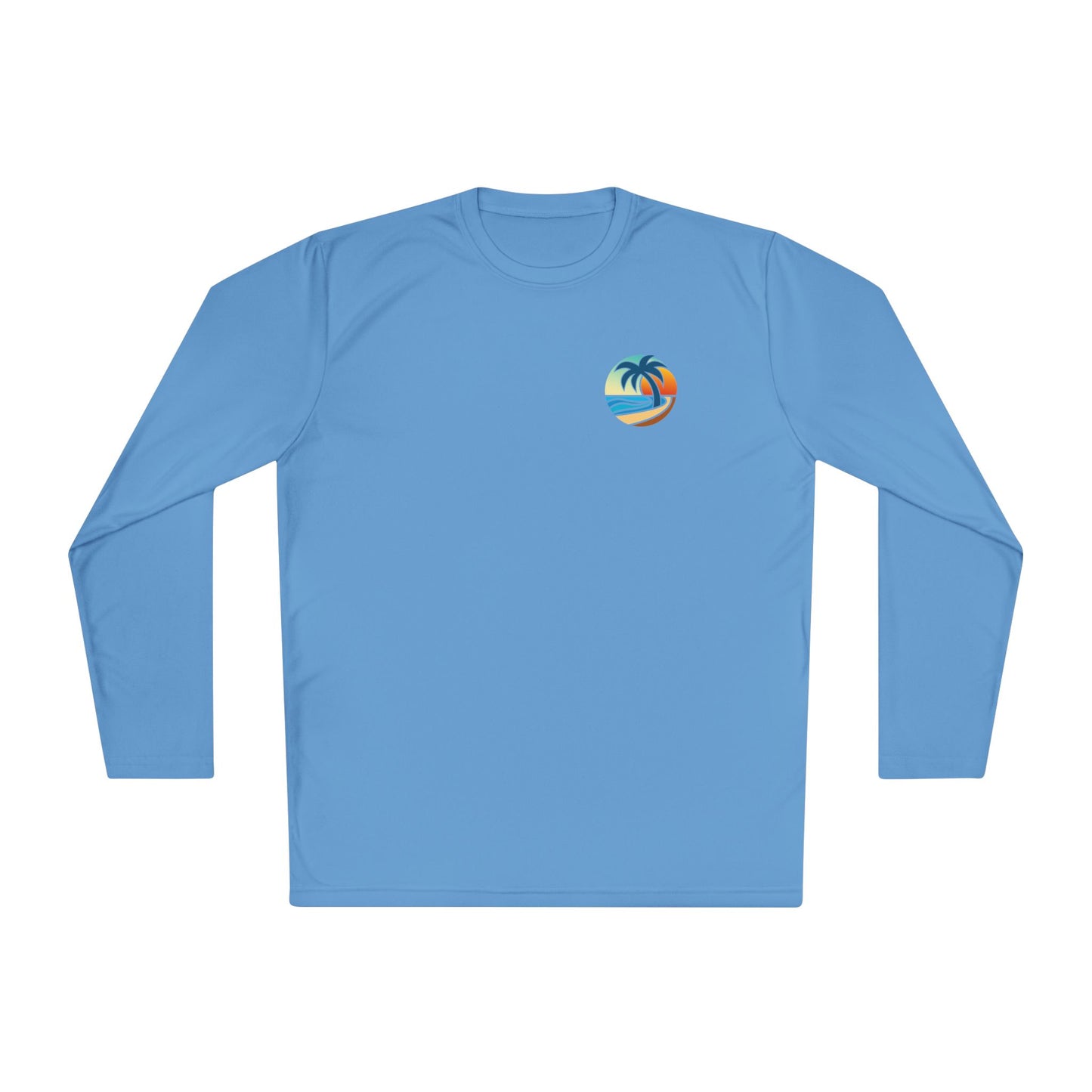 #TDNS Long Sleeve MOISTURE-WICKING Tee - Retro Beach Palm Logo (This Does Not Suck)