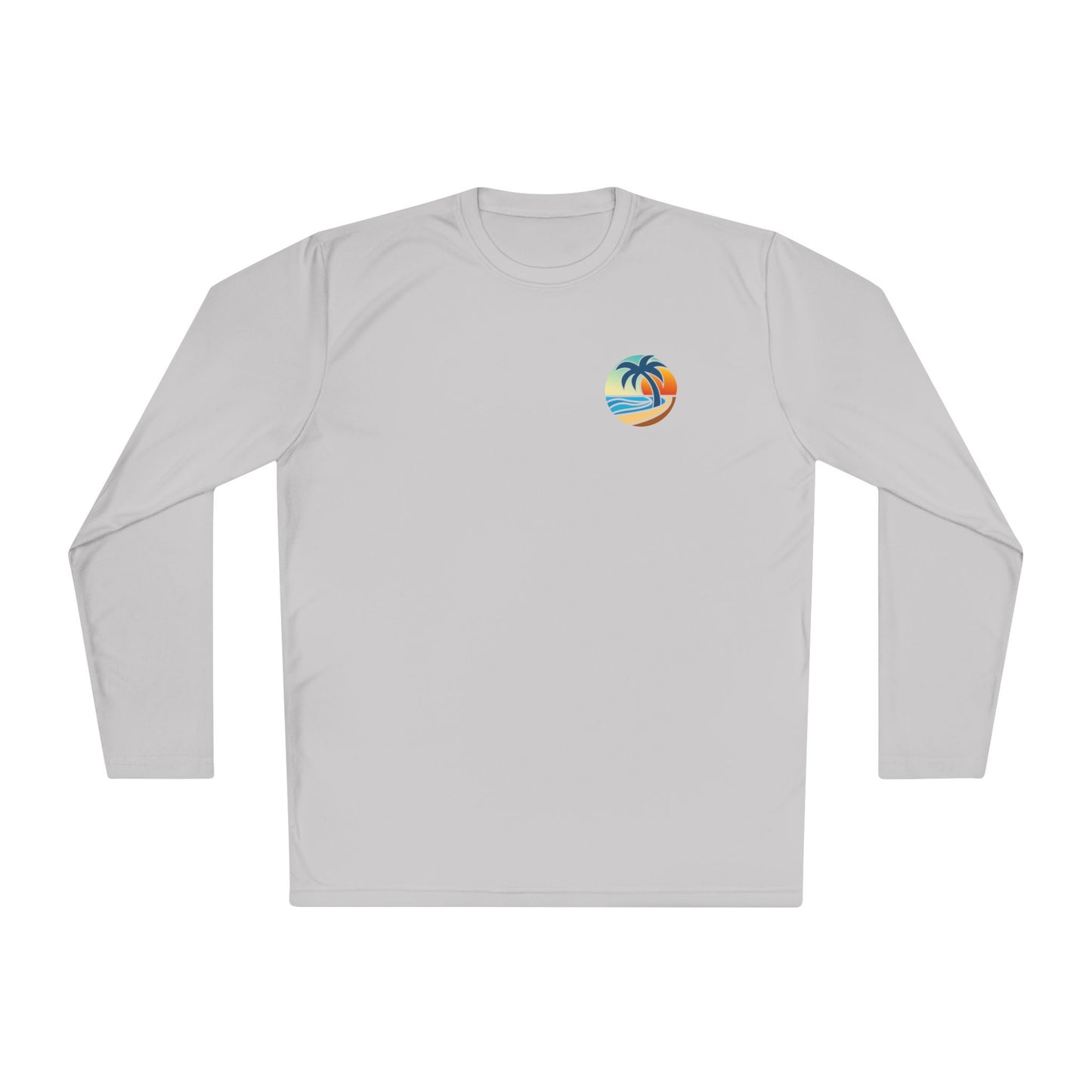 #TDNS Long Sleeve MOISTURE-WICKING Tee - Retro Beach Palm Logo (This Does Not Suck)