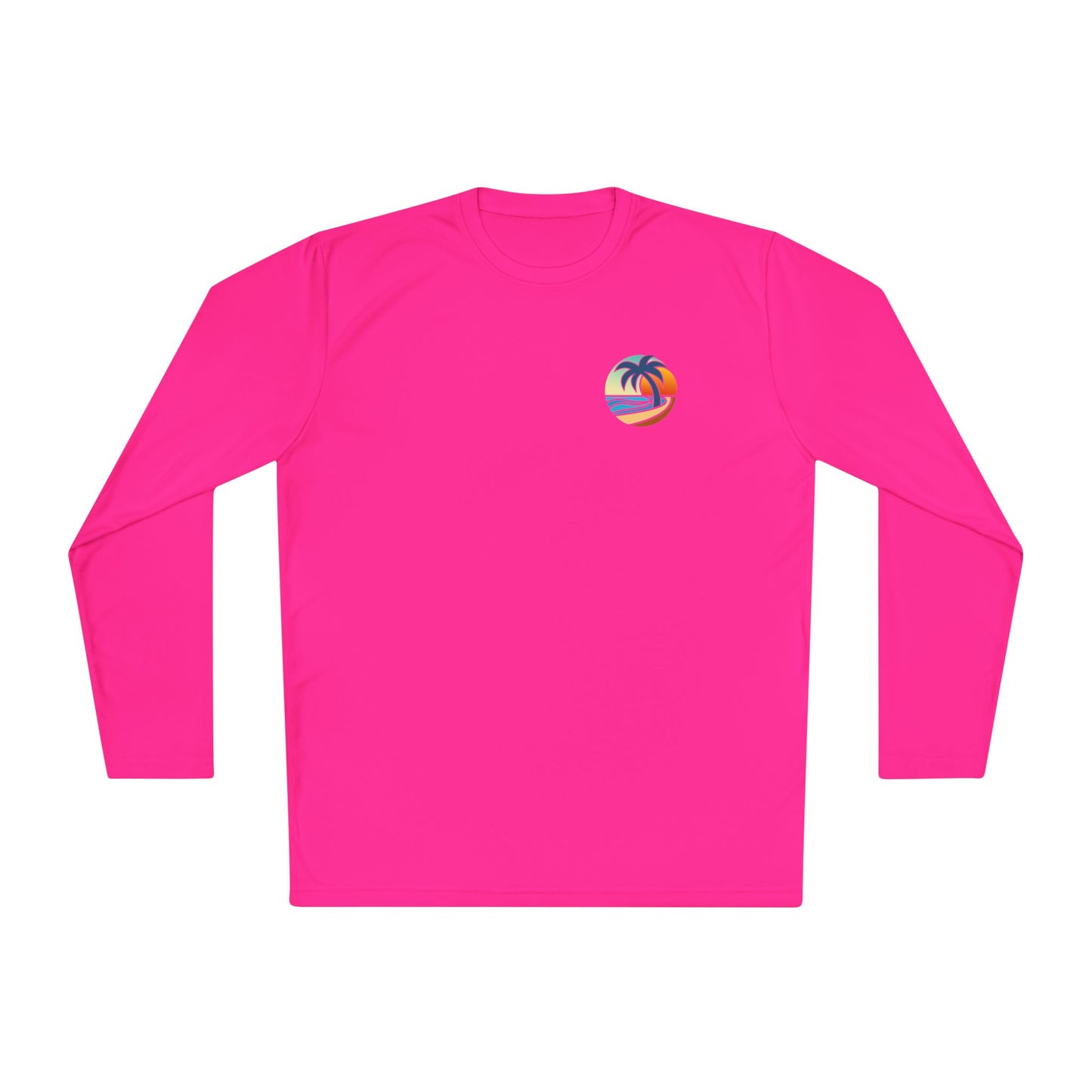 #TDNS Long Sleeve MOISTURE-WICKING Tee - Retro Beach Palm Logo (This Does Not Suck)