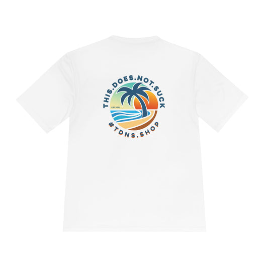 #TDNS Beach Vibes Moisture-Wicking Tee — Lightweight Summer Beach Graphic
