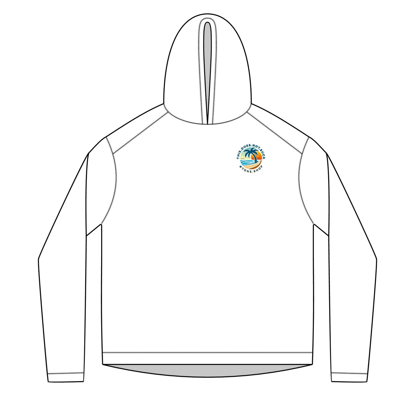 Solar Beach Hoodie — "this.does.not.suck" Hollywood Beach Lifeguard Shack Hoodie