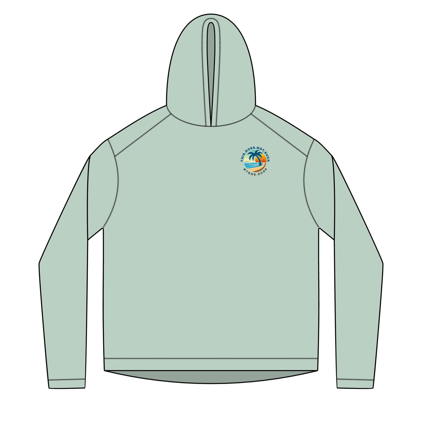 Solar Beach Hoodie — "this.does.not.suck" Hollywood Beach Lifeguard Shack Hoodie