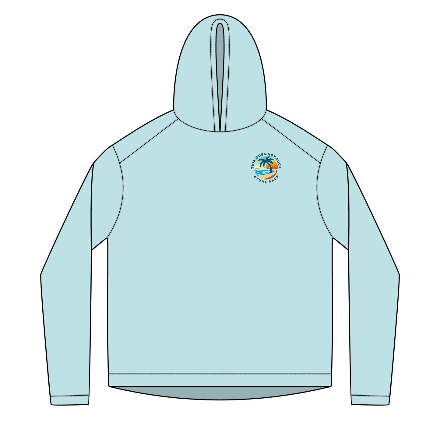 Solar Beach Hoodie — "this.does.not.suck" Hollywood Beach Lifeguard Shack Hoodie