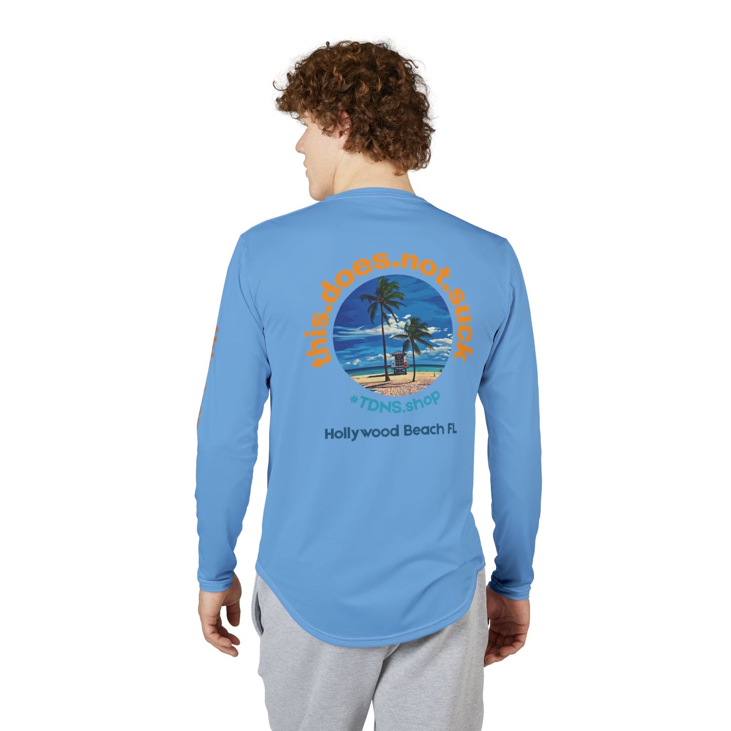 #TDNS UPF 50 Long-Sleeve Performance Shirt — Hollywood Beach Lifeguard Stand 2