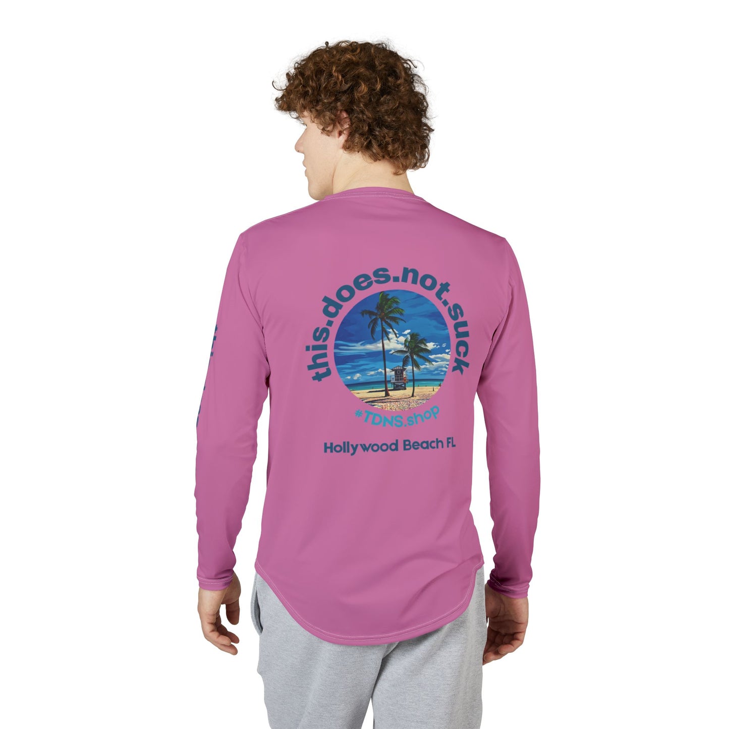 #TDNS UPF 50 Long-Sleeve Performance Shirt — Hollywood Beach Lifeguard Stand 2