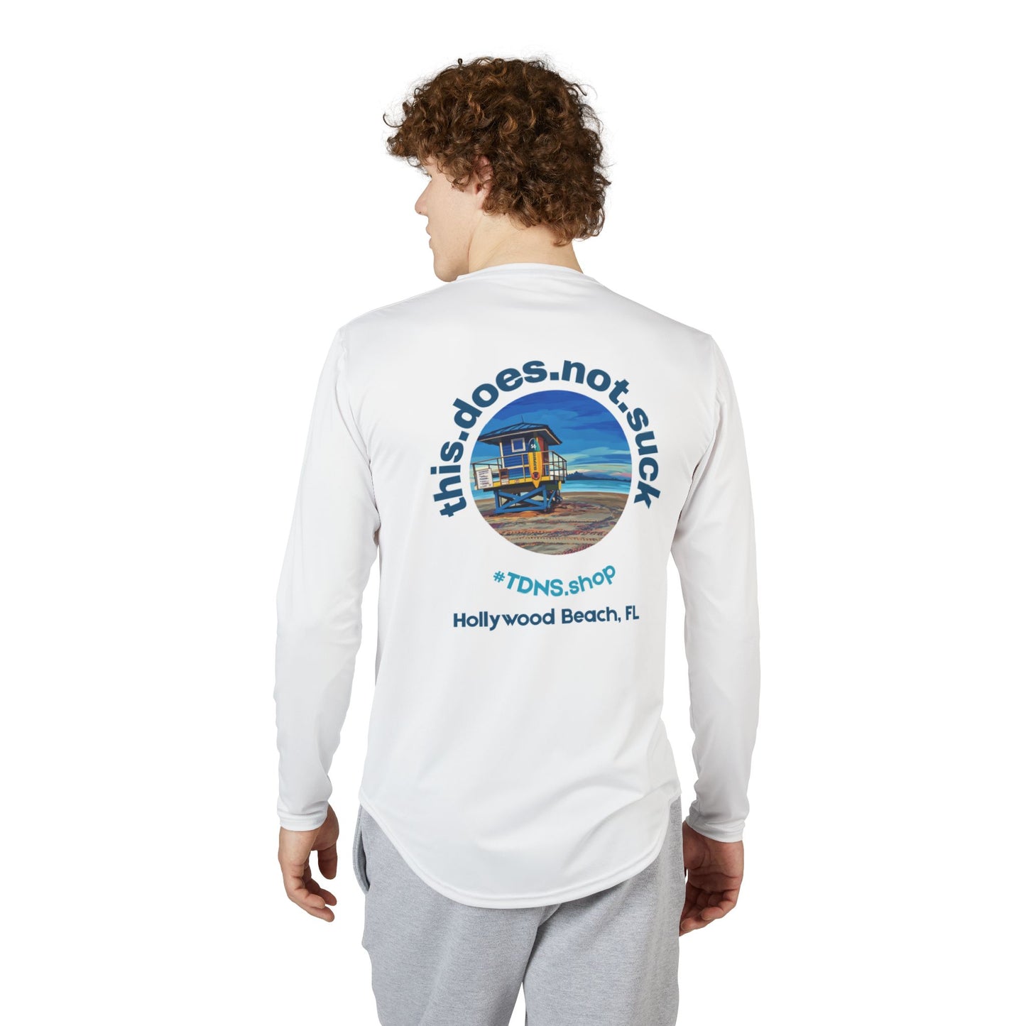 #TDNS UPF 50 Long-Sleeve Performance Shirt — Hollywood Beach Life Guard Shack