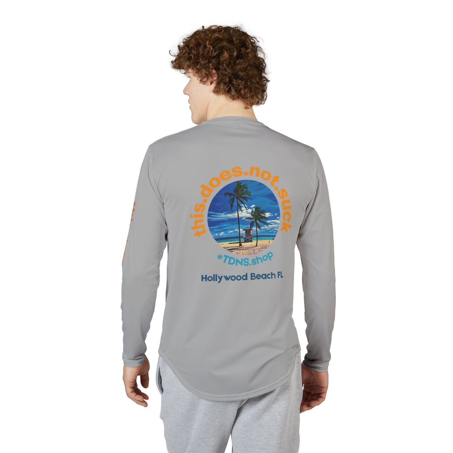 #TDNS UPF 50 Long-Sleeve Performance Shirt — Hollywood Beach Lifeguard Stand 2